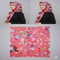 روسری ساتن قد 120 طرح گل با رنگ‌بندی متنوع