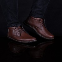 نیم بوت مردانه قهوه ای سوخته مدل 1308